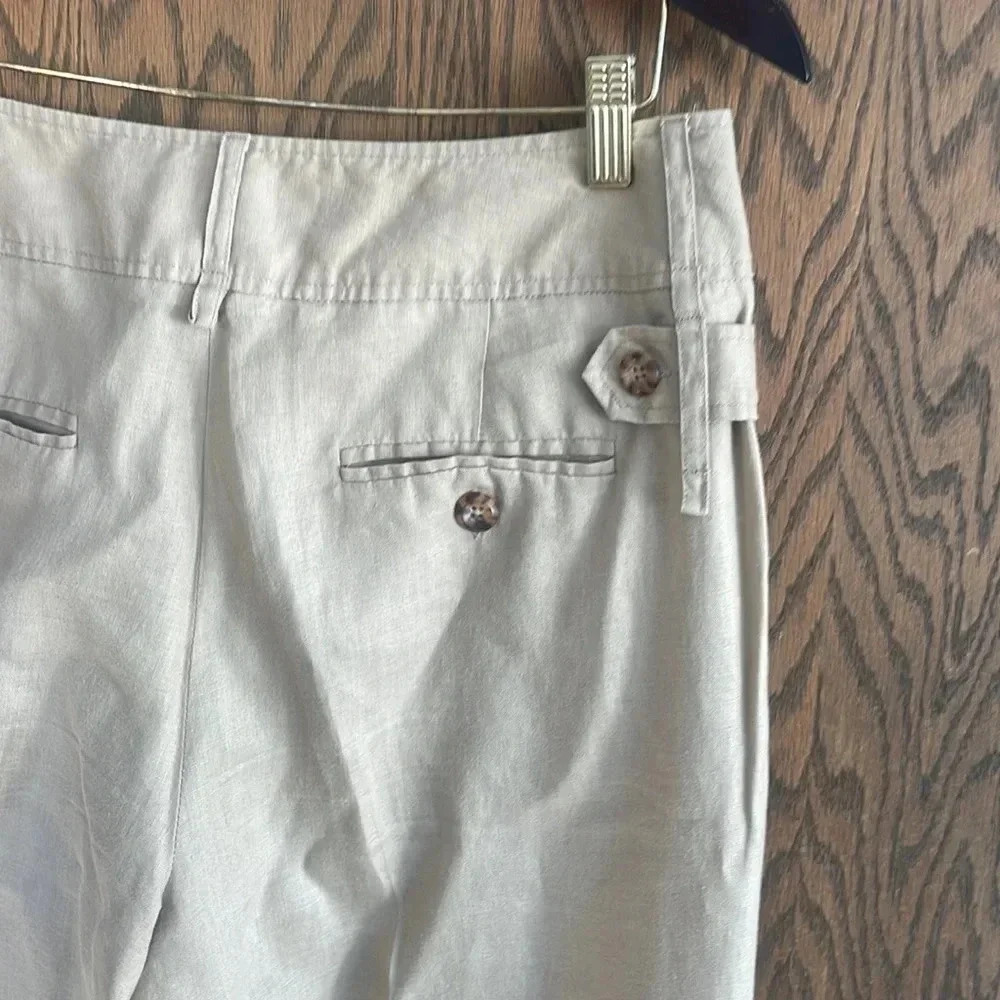 Tan Martha B Linen Pant ^ - Picture 3 of 7